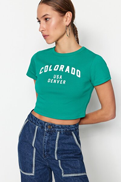 T-Shirt - Grün - Slim Fit