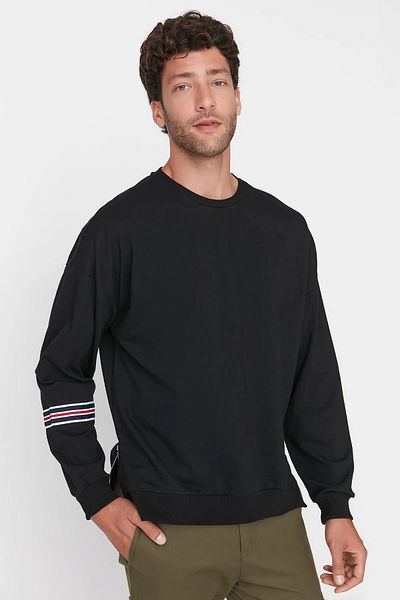 Sweatshirt - Schwarz - Oversized