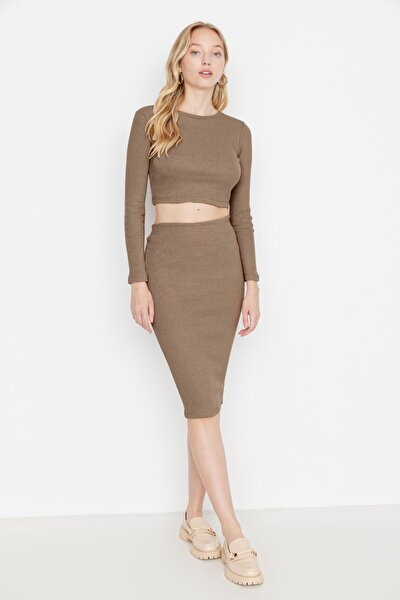 Two-Piece Set - Beige - Slim fit
