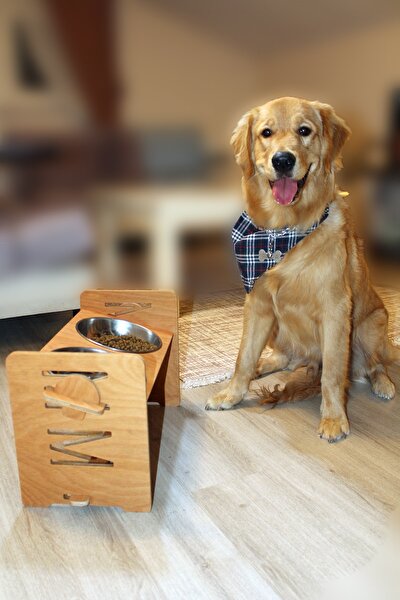 hobimax celik kaseli ahsap buyuk irk kopek mama ve su kabi fiyati yorumlari trendyol