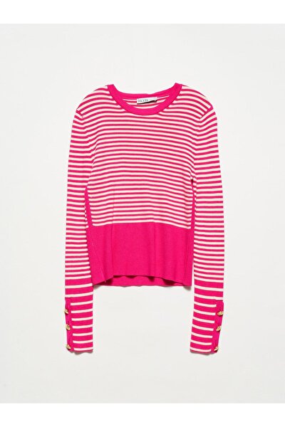 Pullover - Rosa - Figurbetont
