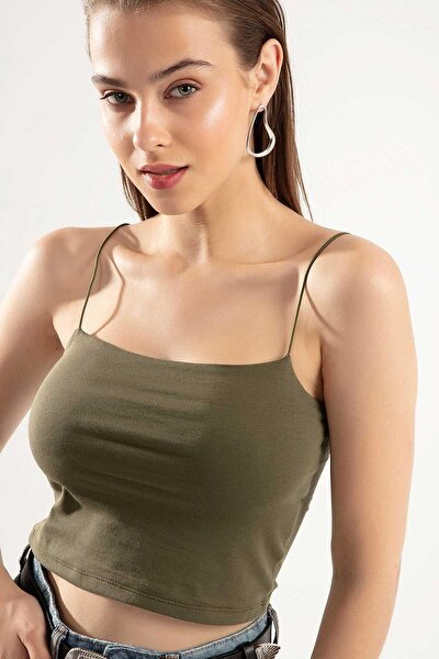Bustier - Khaki - Unifarben