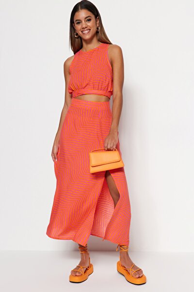 Skirt - Orange - Midi