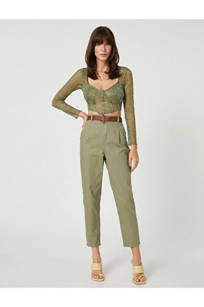 Hose - Khaki - Zigarettenschnitt