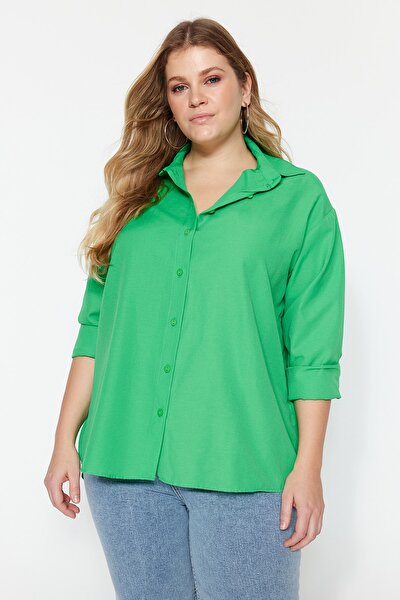 Plus Size Shirt - Green - Regular fit