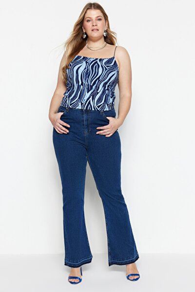 Große Größen in Jeans - Dunkelblau - Slim