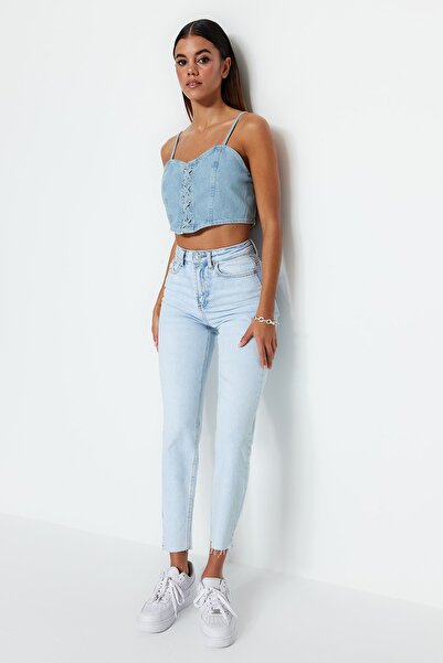 Jeans - Blue - Mom