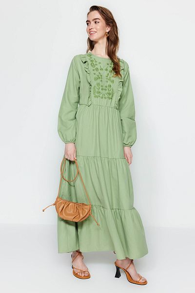 Kleid - Khaki - A-Linie