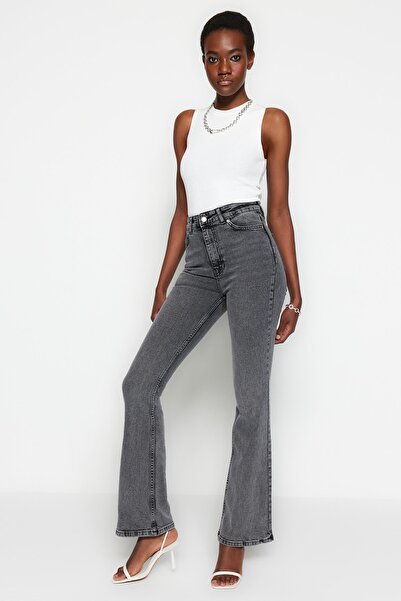 Jeans - Gray - Wide leg