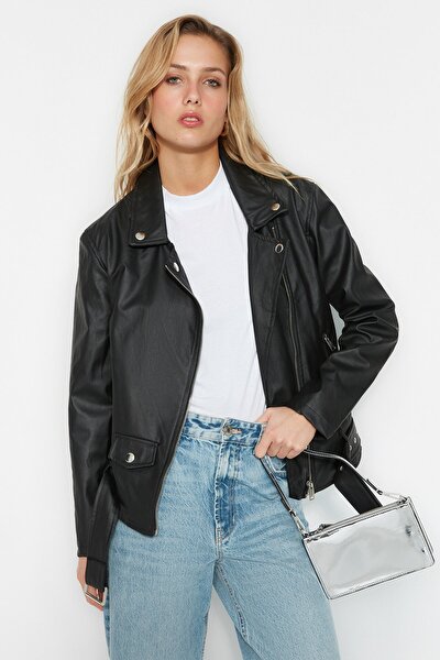 Winterjacke - Schwarz - Bikerjacken