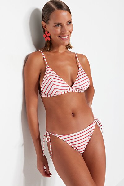 Bikini Top - Red - Striped