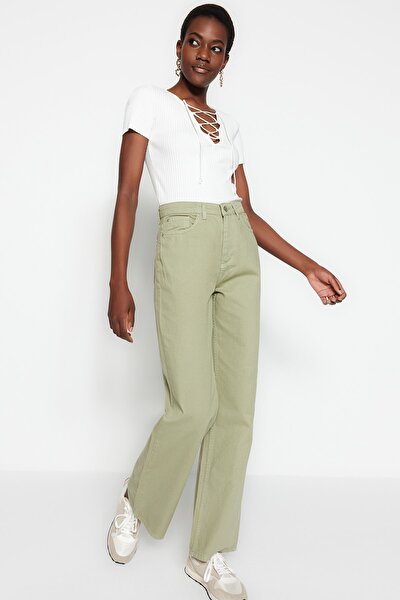 Jeans - Grün - Wide Leg
