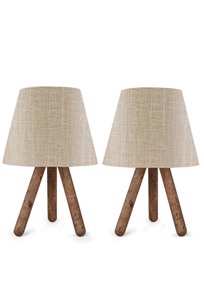 Art Tasarim Ahsap Uc Ayakli Abajur 2 Adet Fiyati Yorumlari Trendyol