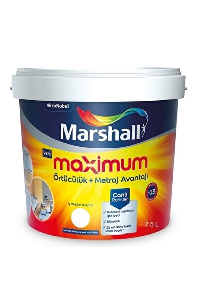 marshall maximum silikonlu ipek mat boya 7 5 lt 10 kg cakil tasi fiyati yorumlari trendyol