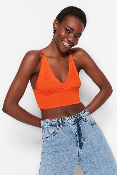 Blouse - Orange - Fitted