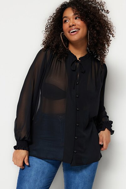 Plus Size Shirt - Black - Relaxed fit