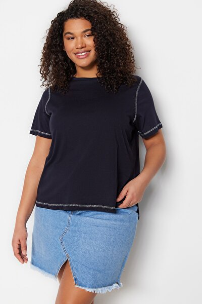 Plus Size T-Shirt - Navy blue - Regular fit