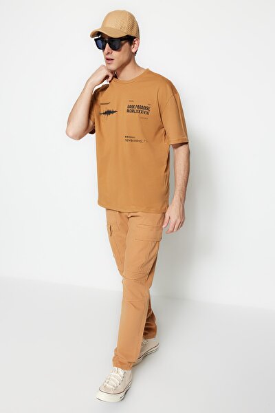 T-Shirt - Brown - Relaxed fit