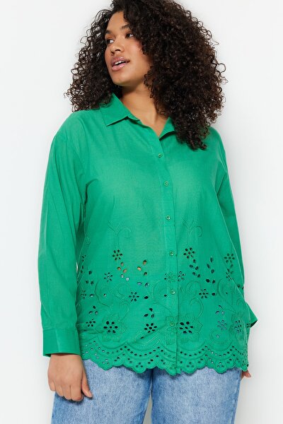 Plus Size Shirt - Green - Regular fit