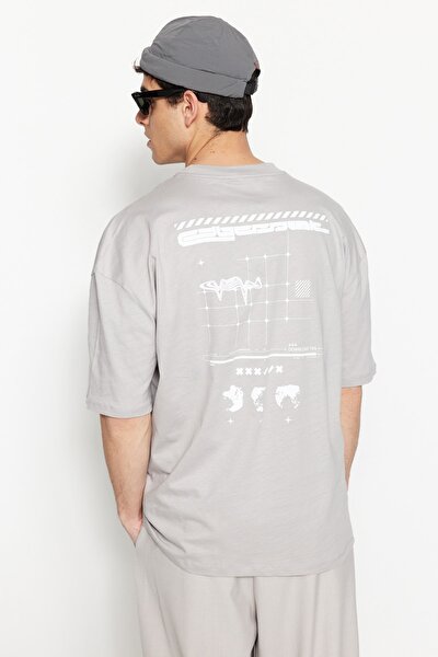 T-Shirt - Grau - Oversized