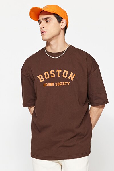 T-Shirt - Braun - Oversized
