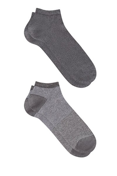 Gri 2li Patik Çorap Seti 092051-32162
