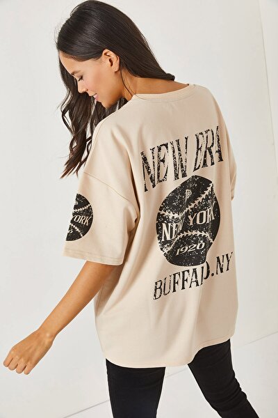 T-Shirt - Beige - Oversized