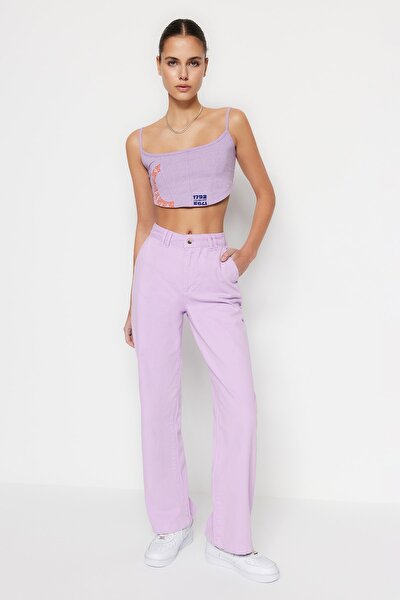 VATKALI Jeans - Purple - Wide leg - Trendyol