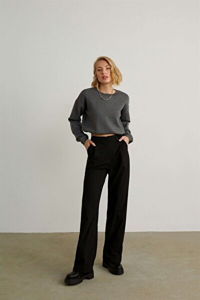 Pants - Black - Wide leg