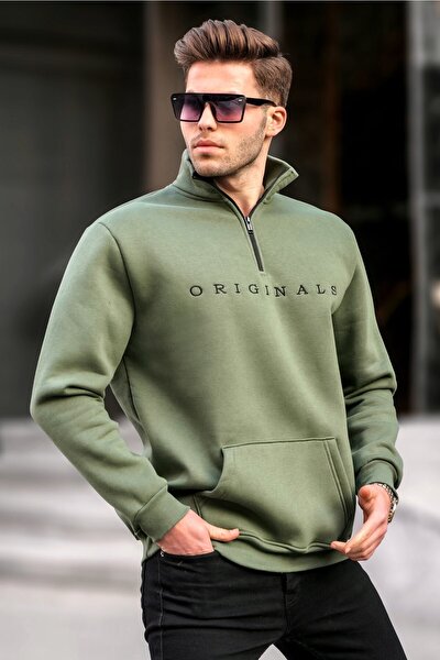 Sweatshirt - Khaki - Regular Fit