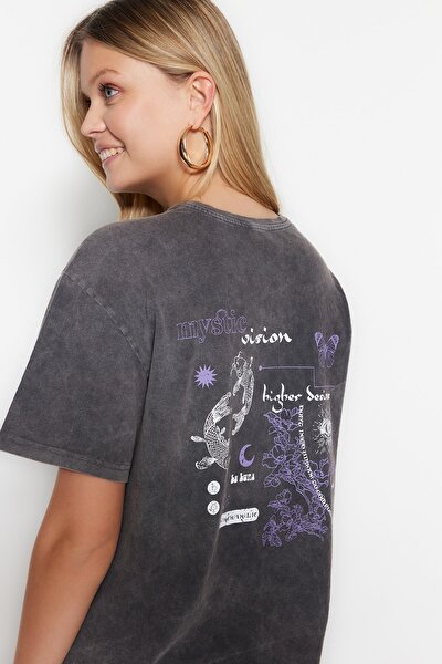 T-Shirt - Schwarz - Boyfriend