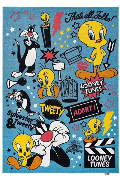 Nino 212 Looney Tunes Çocuk Halısı - Antialerjik - Kaymaz Taban,133x190