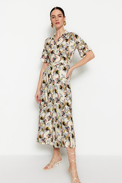 Kleid - Beige - Blusenkleid