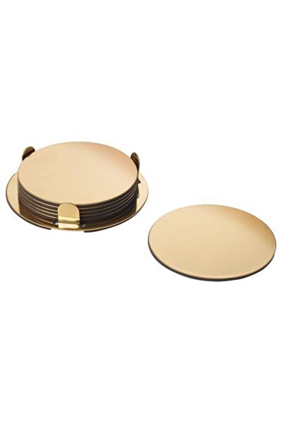 ikea bardak altligi 6 li gold renk meridyendukkan 8 5 cm pirinc rengi bardak altligi sunum fiyati yorumlari trendyol