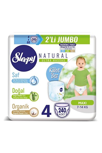 sleepy natural kulot bez 4 numara maxi super firsat paketi 150 adet fiyati yorumlari trendyol
