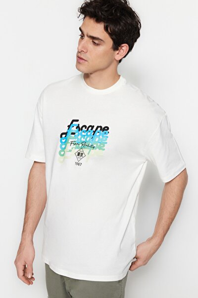 T-Shirt - Ecru - Relaxed fit