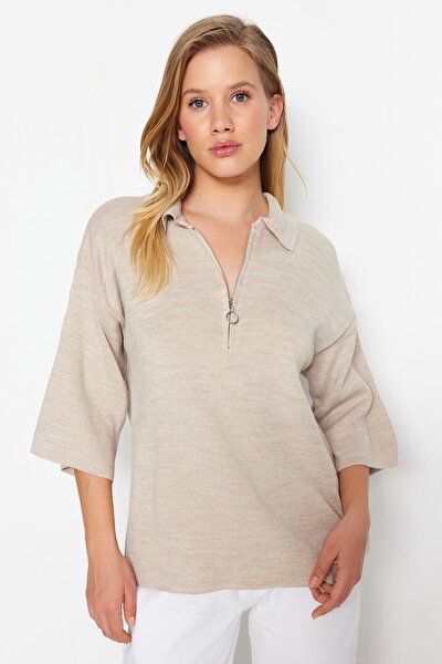 Pullover - Beige - Oversized