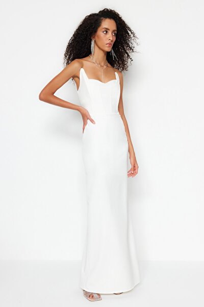 Trendyol Collection Evening & Prom Dress - Ecru - Shift - Trendyol