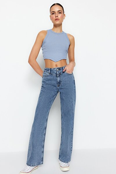 Jeans - Blue - Wide leg