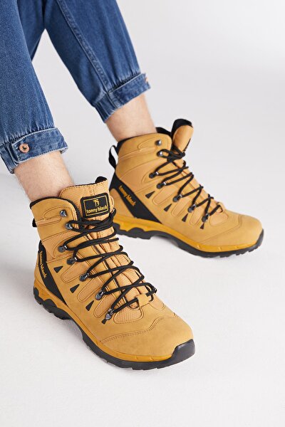 Stiefelette - Gelb - Flacher Absatz