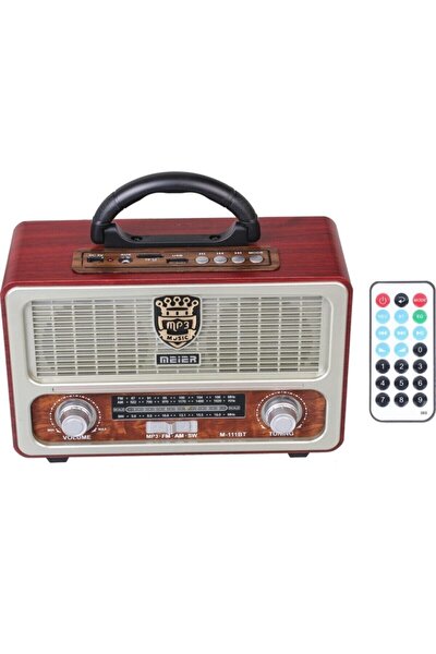 Meier M 111bt Sarjli Nostaljik Radyo Bluetootlu Kumandali Usb Sd Mp3 Fiyati Yorumlari Trendyol