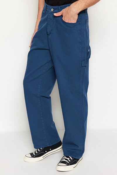 Jeans - Navy blue - Wide leg