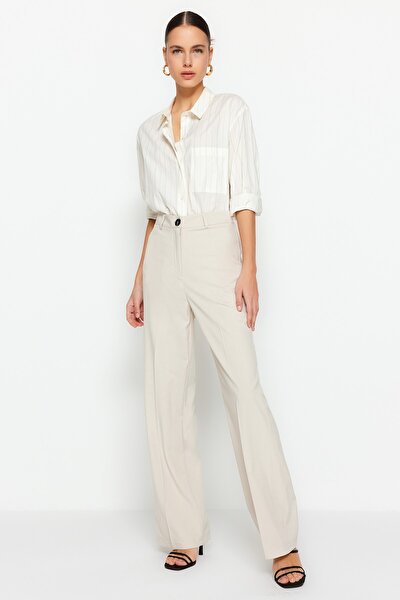 Hose - Beige - Wide Leg