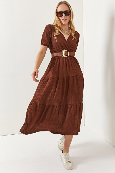 Kleid - Braun - A-Linie