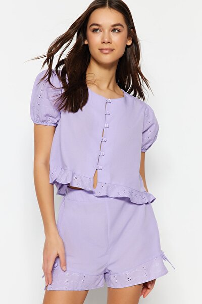 Pyjama - Lila - Unifarben