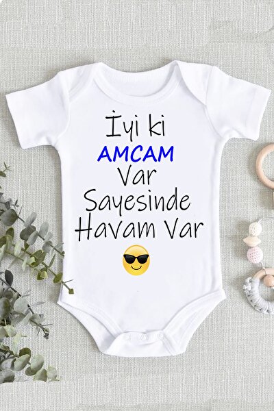 hediyenza amca baba yarisi baskili bebek body zibin fiyati yorumlari trendyol