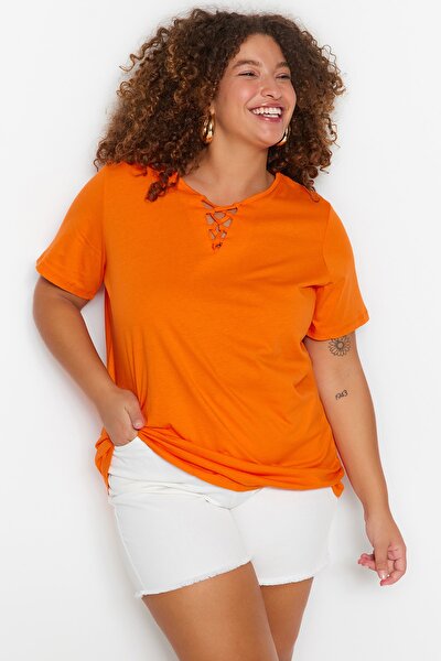 Plus Size T-Shirt - Orange - Regular fit