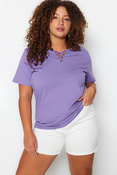 Plus Size T-Shirt - Purple - Regular fit