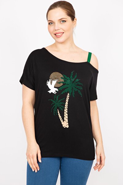 Plus Size Blouse - Black - Regular fit