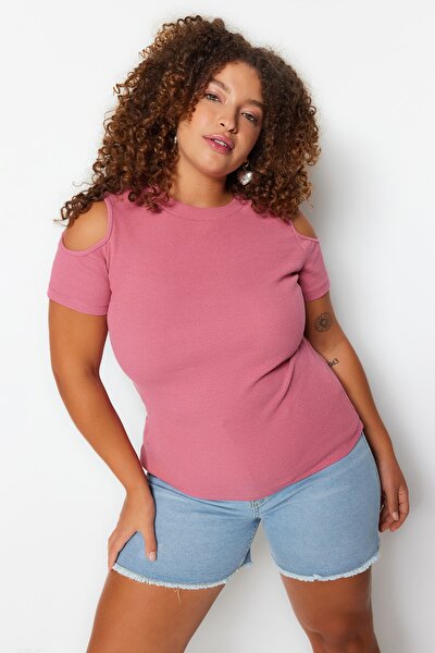 Plus Size Blouse - Pink - Slim fit